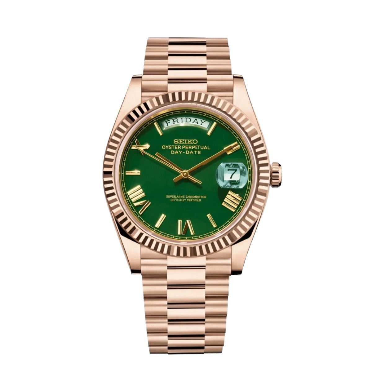 Datejust Daydate Rose Gold Green