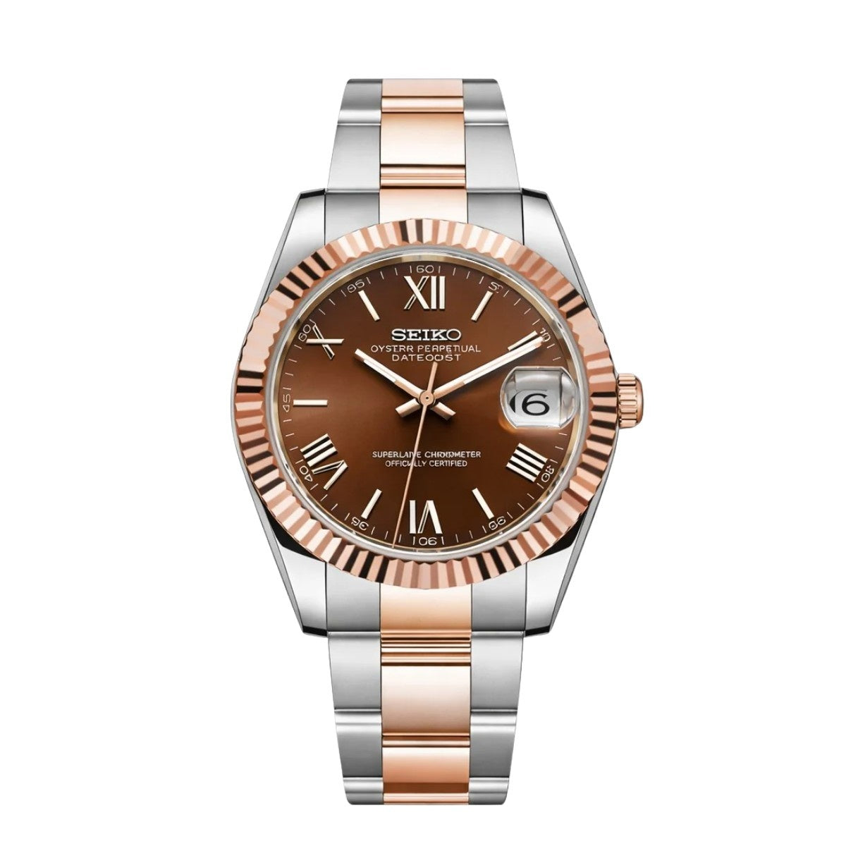 Datejust Silver Bronze Roman