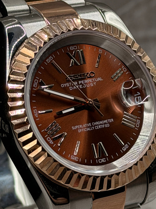 Datejust Silver Bronze Roman